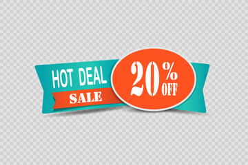 Sale banner offer, discount icon.