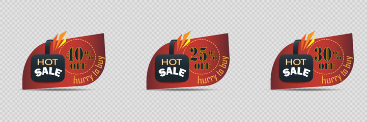 Discount and sale banner, advertising, sticker, hot offer.