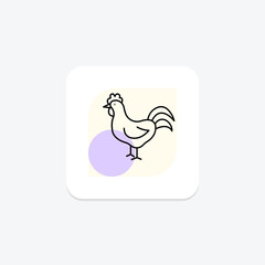 Rooster, vector, pixel perfect, illustrator file