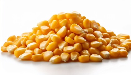Fototapeta premium pile of fresh yellow corn kernels