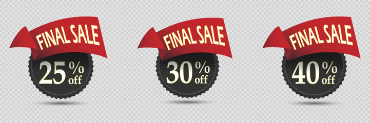 Price tag and banners for sale. Sticker and discount sticker.