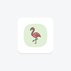 Obraz premium Flamingo, vector, pixel perfect, illustrator file