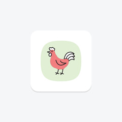 Cockerel, vector, pixel perfect, illustrator file