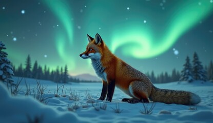fox in the snow
