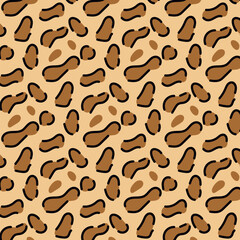 Brown Leopard skin seamless pattern design
