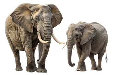 Obraz premium Pair of Elephants – High‑Res Realistic Wildlife Art