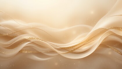 Golden Silk Waves: A Luxurious, Elegant Abstract Design