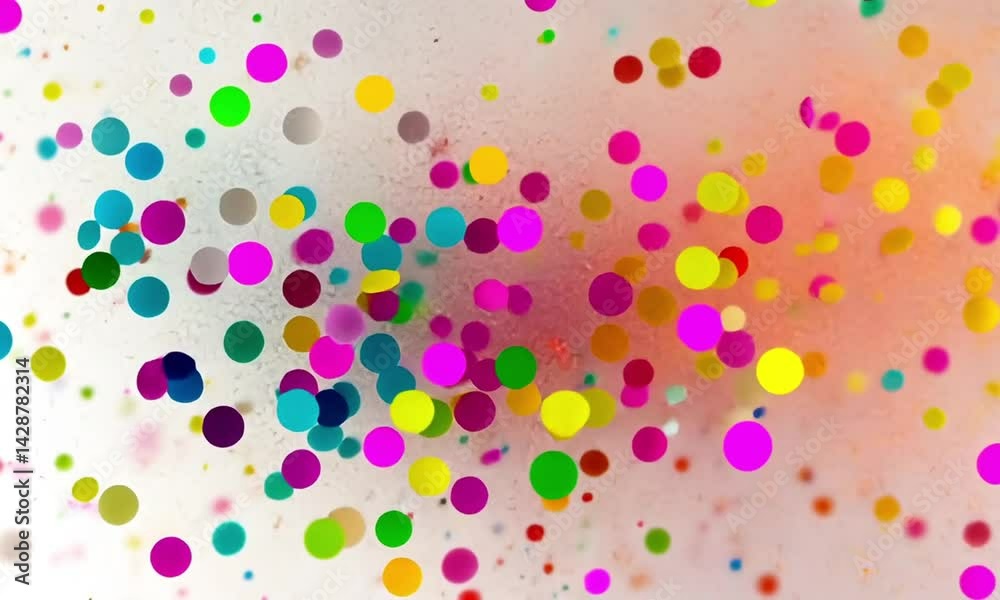 Wall mural a playful composition of colorful dots on a clean white background made with generative ai technolog