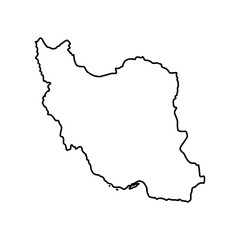 Obraz premium Map of Iran, Outline Map Iran vector Illustration, Map of Iran with an outline. Iran map.