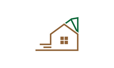 a graphic image with a theme of a house for sale fast, on a white background. vector graphic base.