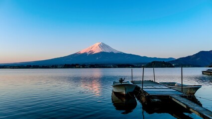  &zwnj;Mount Fuji mirrored in the lake's embrace