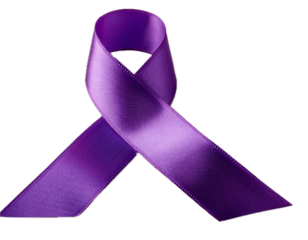 Purple ribbon awareness isolated transparent background png