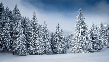 Fototapeta premium snow covered trees