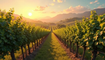 Naklejka premium vineyard in autumn