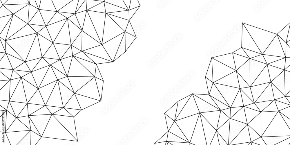 Wall mural abstract of simple gray line triangle pattern geometric background. seamless geometric polygonal rep