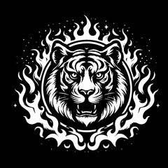 Fototapeta premium tiger head vector