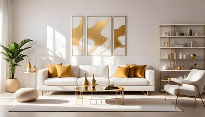 interior modern design room 3d