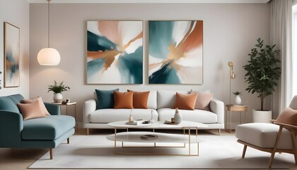 interior modern design room 3d