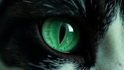 Close-Up Of A Cat's Green Eye