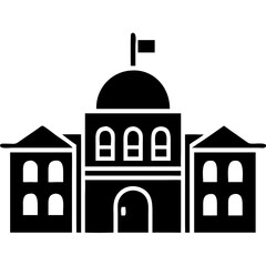 Creative details University Building icon vector illustration 