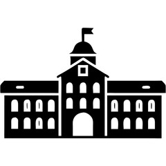 Creative details University Building icon vector illustration 