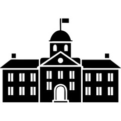 Obraz premium Creative details University Building icon vector illustration 