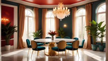 interior modern design room 3d