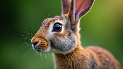 Obraz premium Close-Up Of A Brown Cottontail Rabbit