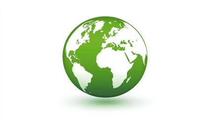 Fototapeta premium A corporate sustainability logo featuring a globe with green energy icons, showing a business's commitment to global sustainability