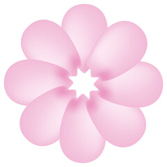 pink flower isolated on white