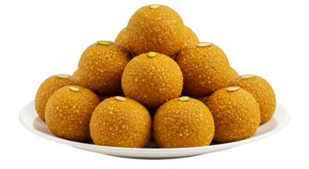 Pile of indian sweets on plate