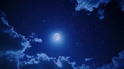 Moonlit Night Sky