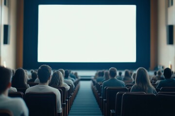 Audience watching a movie