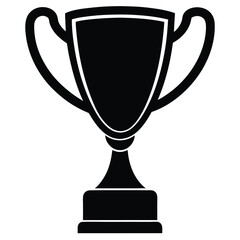 Isolated Black Vector Dancer using Element trophy With White Background