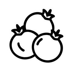 Fig Fruit Line Art Vector Icon