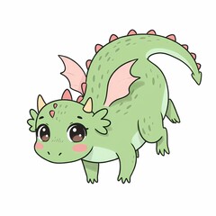 Obraz premium Gentle Dragon Portrait in a Minimalist Aesthetic: An Appealing and Understated Artwork 