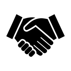 Obraz premium Handshake agreement partnership cooperation symbol silhouette