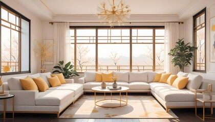 Fototapeta premium interior modern design room 3d