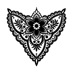 Floral ornament decorative vector design element silhouette