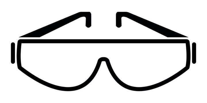 Safety glasses icon, outline style safety glasses icon, sunglasses icon vector in trendy flat style illustration isolated on white background.