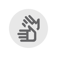 Obraz premium Sign Language Outlined Icon