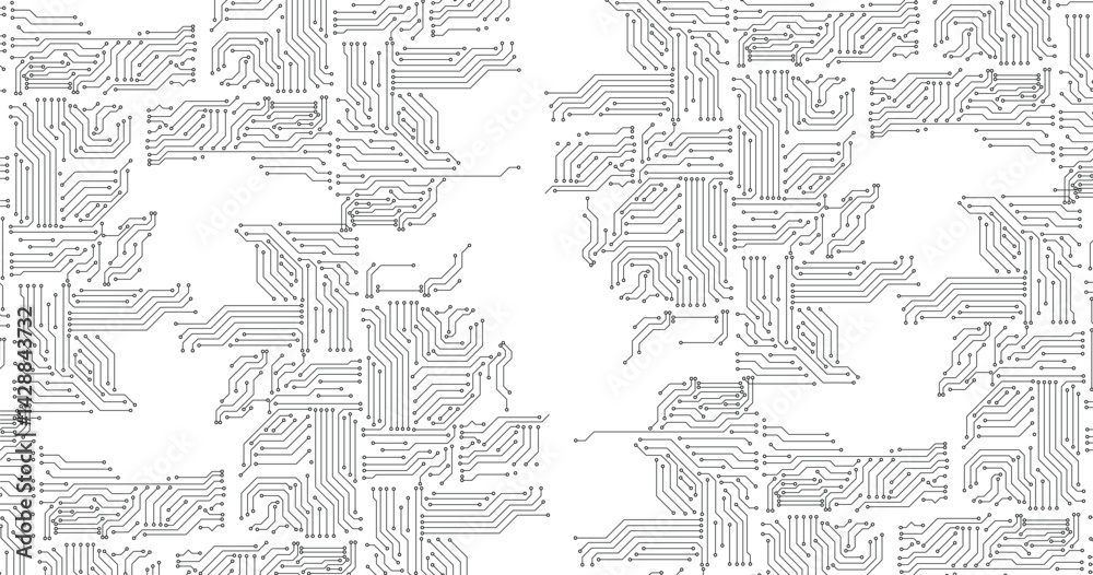 Poster circuit technology background with hi-tech digital data connection system and computer electronic de