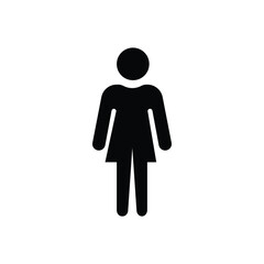 Silhouette female user icon for profile or personal accountt