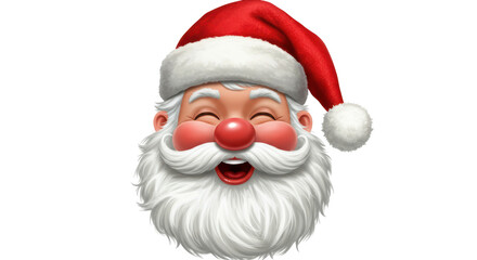 Isolated Happy Smiling Face of Santa Claus