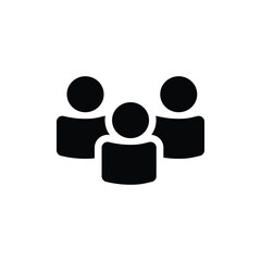  Team of Three Icon Representing Collaboration, Small Groups, or Work Teams