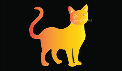 Cat emoji icon vector image.