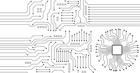 Technology background with hi-tech digital data stock illustration. 