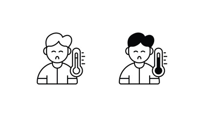 Fever icon design with white background stock illustration