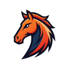 horse head mascot logo vector illustration
