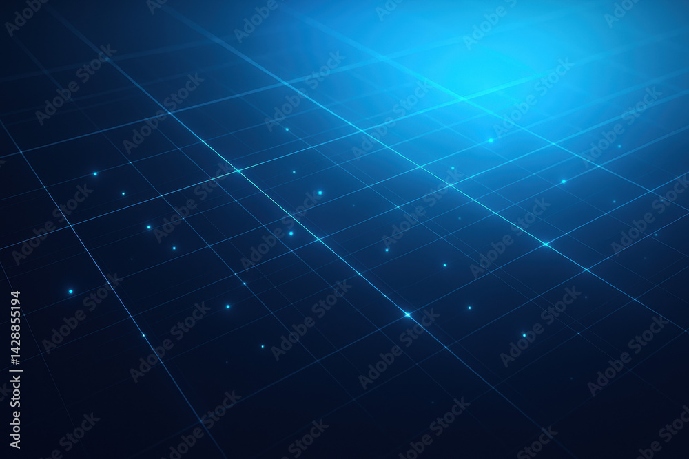 Poster This digital grid with illuminated points conveys innovation and strategy representing business decision making and efficient workflow in a modern environment
